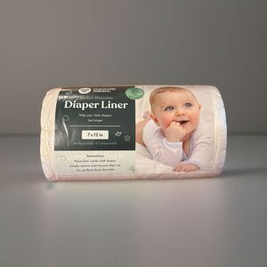 Naturally Nature Disposable Cloth Diaper Liners Unscented 100 Count White